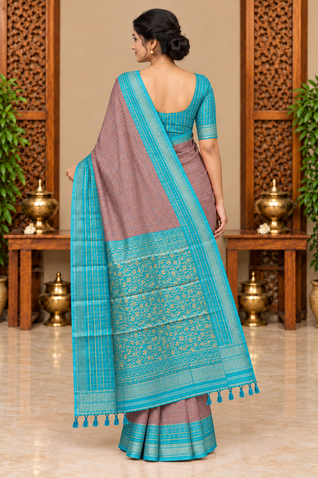 Rose Gold Paramparaa Silk saree