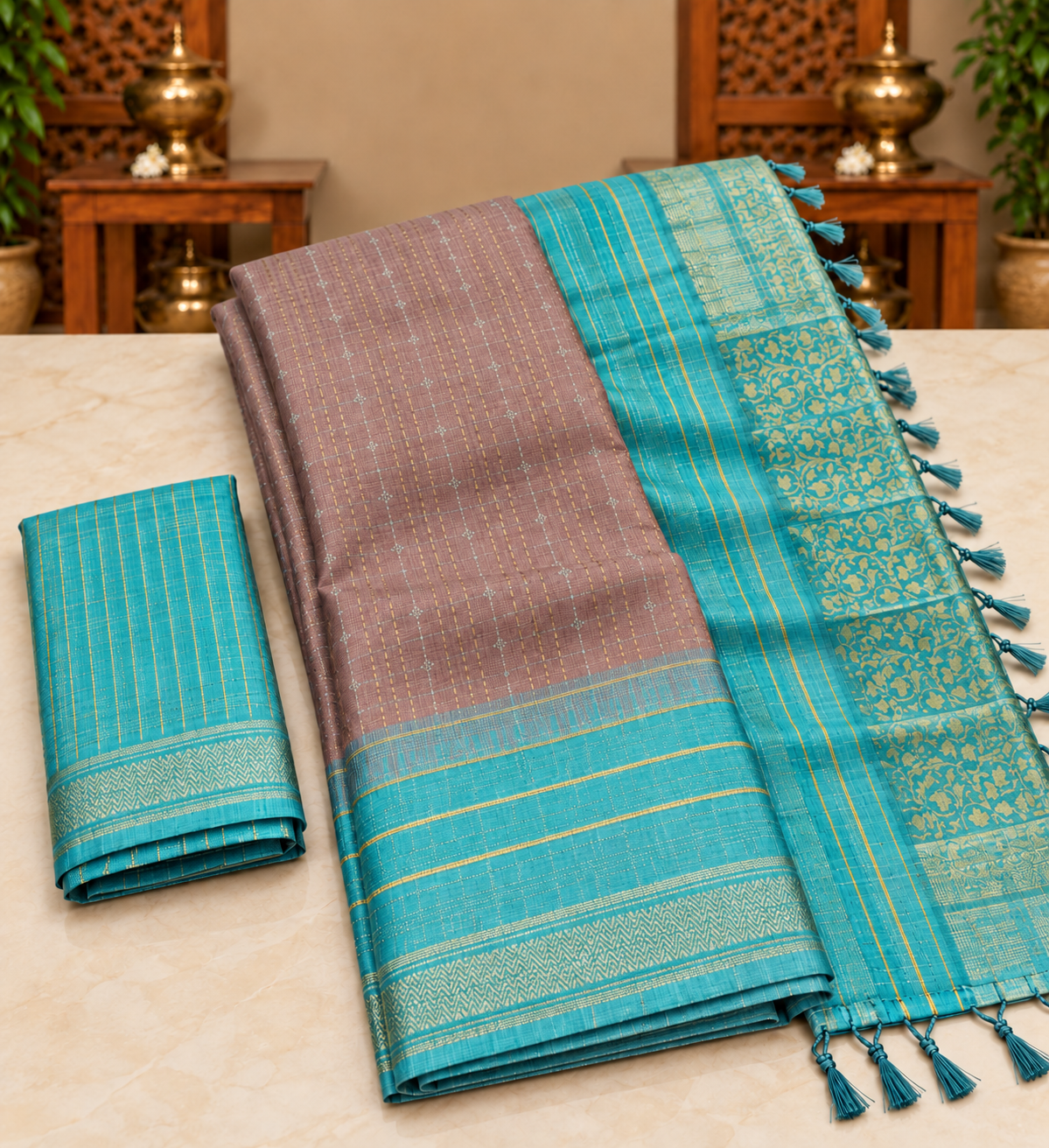 Rose Gold Paramparaa Silk saree