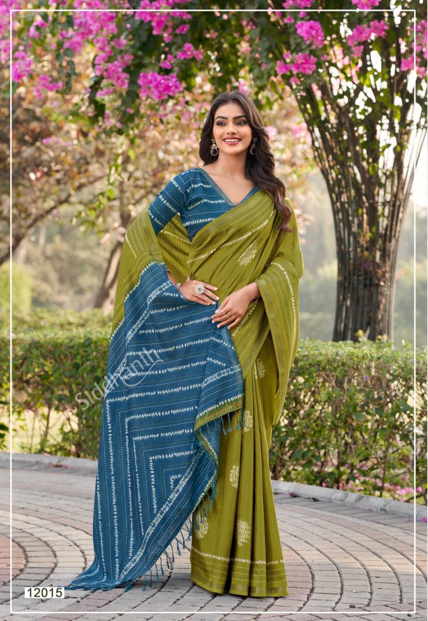 Kalki Spun Cotton Leaf Green