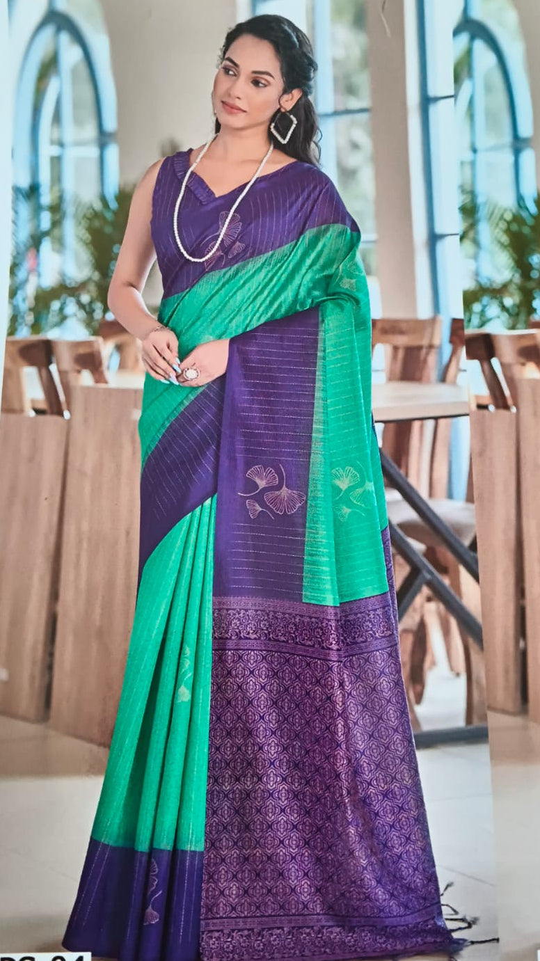 Dhuvaraga Silk Violet Pallu