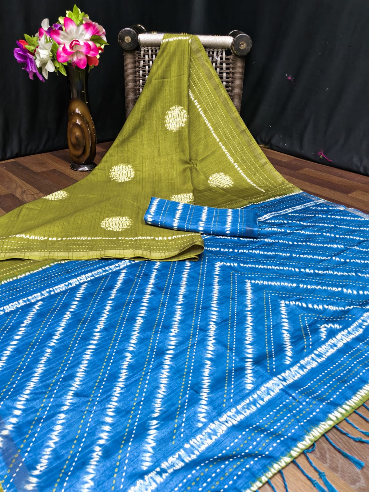 Kalki Spun Cotton Leaf Green