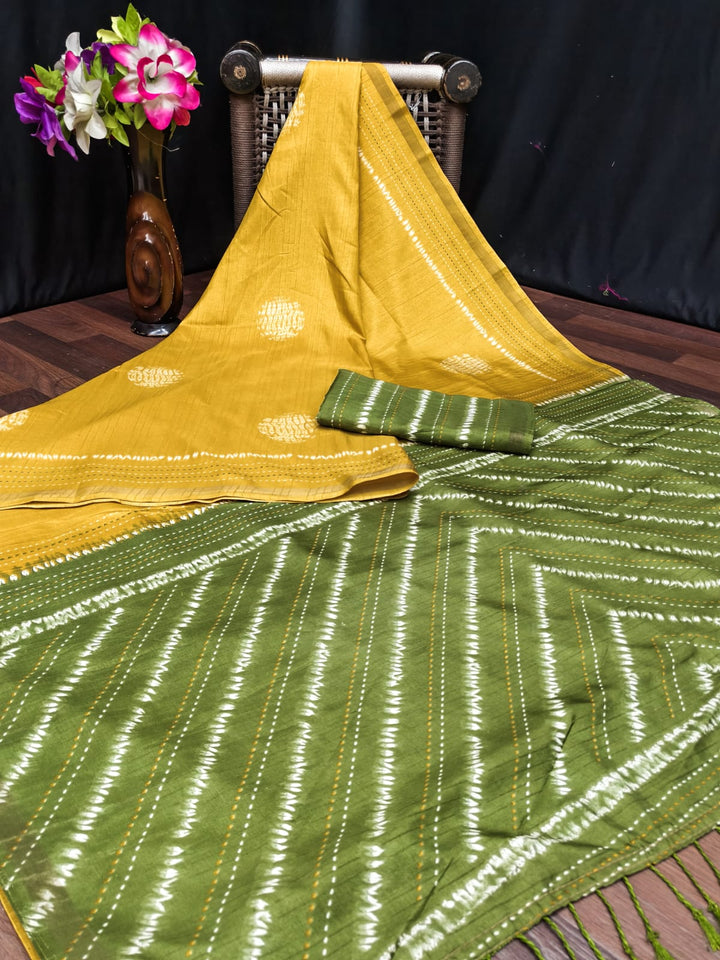 Kalki Spun Cotton Lemon Yellow